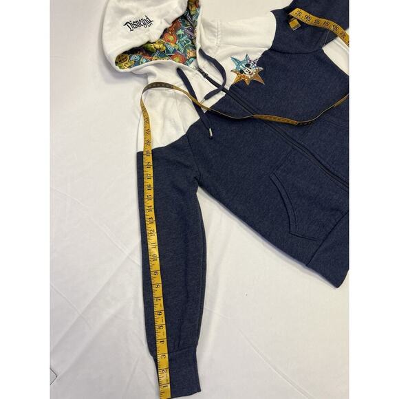 Disneyland Resort Blue Spirit Jersey Sweater Zip Up Hoodie Size XS Embroidery - Picture 12 of 16